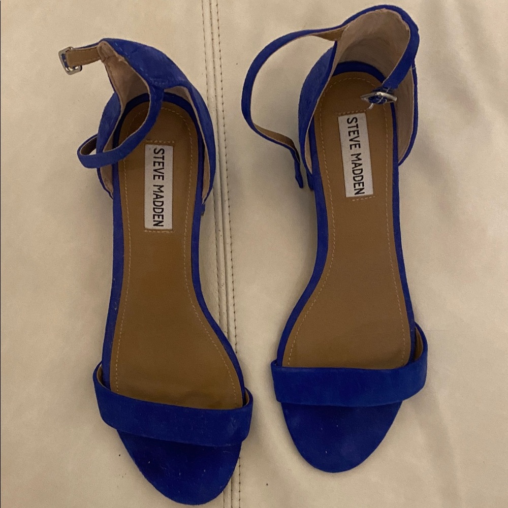 Steve Madden Royal Blue Open-Toe Heels Sz 8